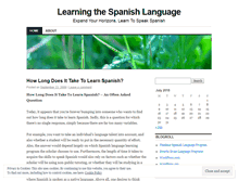 Tablet Screenshot of learningspanishlanguage.wordpress.com