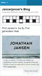 Mobile Screenshot of jancerjancer.wordpress.com