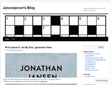 Tablet Screenshot of jancerjancer.wordpress.com