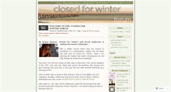 Desktop Screenshot of closedforwinter.wordpress.com