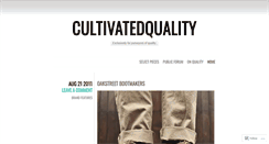 Desktop Screenshot of cultivatedquality.wordpress.com