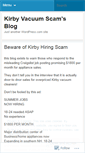 Mobile Screenshot of kirbyvacuumscam.wordpress.com