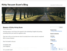 Tablet Screenshot of kirbyvacuumscam.wordpress.com