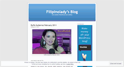 Desktop Screenshot of filipinolady.wordpress.com