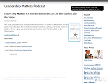 Tablet Screenshot of leadershipmatterspodcast.wordpress.com