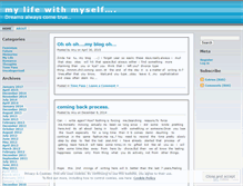 Tablet Screenshot of mylifewithmyself.wordpress.com