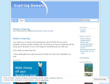 Tablet Screenshot of expiringdomains.wordpress.com