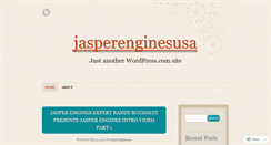 Desktop Screenshot of jasperenginesusa.wordpress.com