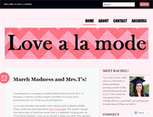 Tablet Screenshot of lovealamode.wordpress.com
