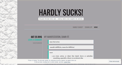 Desktop Screenshot of hardlysucks.wordpress.com