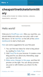 Mobile Screenshot of cheapairlineticketsformilitary.wordpress.com