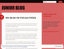 Tablet Screenshot of juniorshblog.wordpress.com