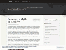 Tablet Screenshot of interiorsdirectory.wordpress.com