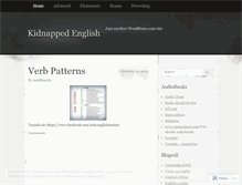 Tablet Screenshot of kidnappedenglish.wordpress.com