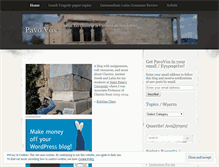 Tablet Screenshot of pavovox.wordpress.com