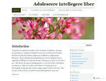 Tablet Screenshot of adolescereintellegere.wordpress.com
