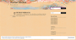 Desktop Screenshot of mraclehuman.wordpress.com