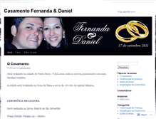 Tablet Screenshot of casamentofernandaedaniel.wordpress.com