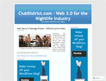 Tablet Screenshot of clubdistrict.wordpress.com