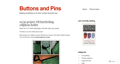 Desktop Screenshot of buttonsandpins.wordpress.com