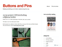 Tablet Screenshot of buttonsandpins.wordpress.com