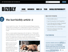 Tablet Screenshot of bizibly.wordpress.com