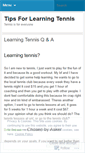 Mobile Screenshot of learningtennis.wordpress.com