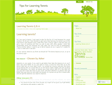 Tablet Screenshot of learningtennis.wordpress.com