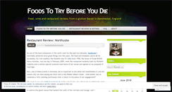 Desktop Screenshot of foodstotrybeforeyoudie.wordpress.com