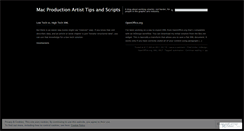 Desktop Screenshot of macproductionartist.wordpress.com