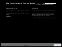 Tablet Screenshot of macproductionartist.wordpress.com