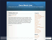 Tablet Screenshot of careworklive.wordpress.com