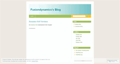 Desktop Screenshot of fusiondynamics.wordpress.com