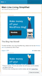 Mobile Screenshot of mainlinelivingsimplified.wordpress.com
