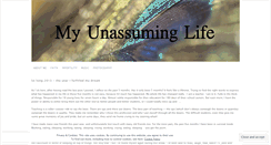 Desktop Screenshot of myunassuminglife.wordpress.com