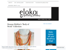 Tablet Screenshot of elokojewellery.wordpress.com