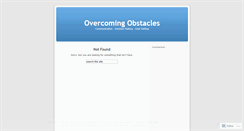 Desktop Screenshot of overcomingobstacles.wordpress.com