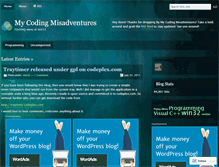 Tablet Screenshot of codingmisadventures.wordpress.com