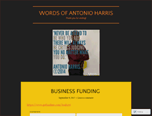 Tablet Screenshot of antonioharris22.wordpress.com