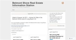 Desktop Screenshot of belmontshorerealestateinformationstation.wordpress.com
