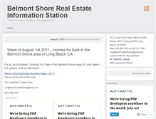 Tablet Screenshot of belmontshorerealestateinformationstation.wordpress.com