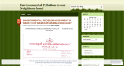 Desktop Screenshot of pollutioninourneighbourhood.wordpress.com