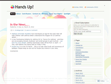 Tablet Screenshot of handsupnz.wordpress.com