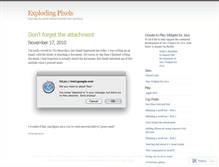 Tablet Screenshot of explodingpixels.wordpress.com