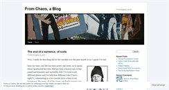 Desktop Screenshot of fromchaosablog.wordpress.com