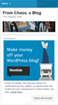 Mobile Screenshot of fromchaosablog.wordpress.com