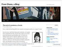 Tablet Screenshot of fromchaosablog.wordpress.com