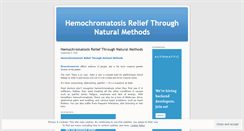 Desktop Screenshot of hemochromatosis1.wordpress.com