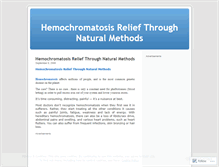 Tablet Screenshot of hemochromatosis1.wordpress.com