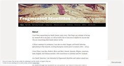 Desktop Screenshot of fragmentedidentities.wordpress.com
